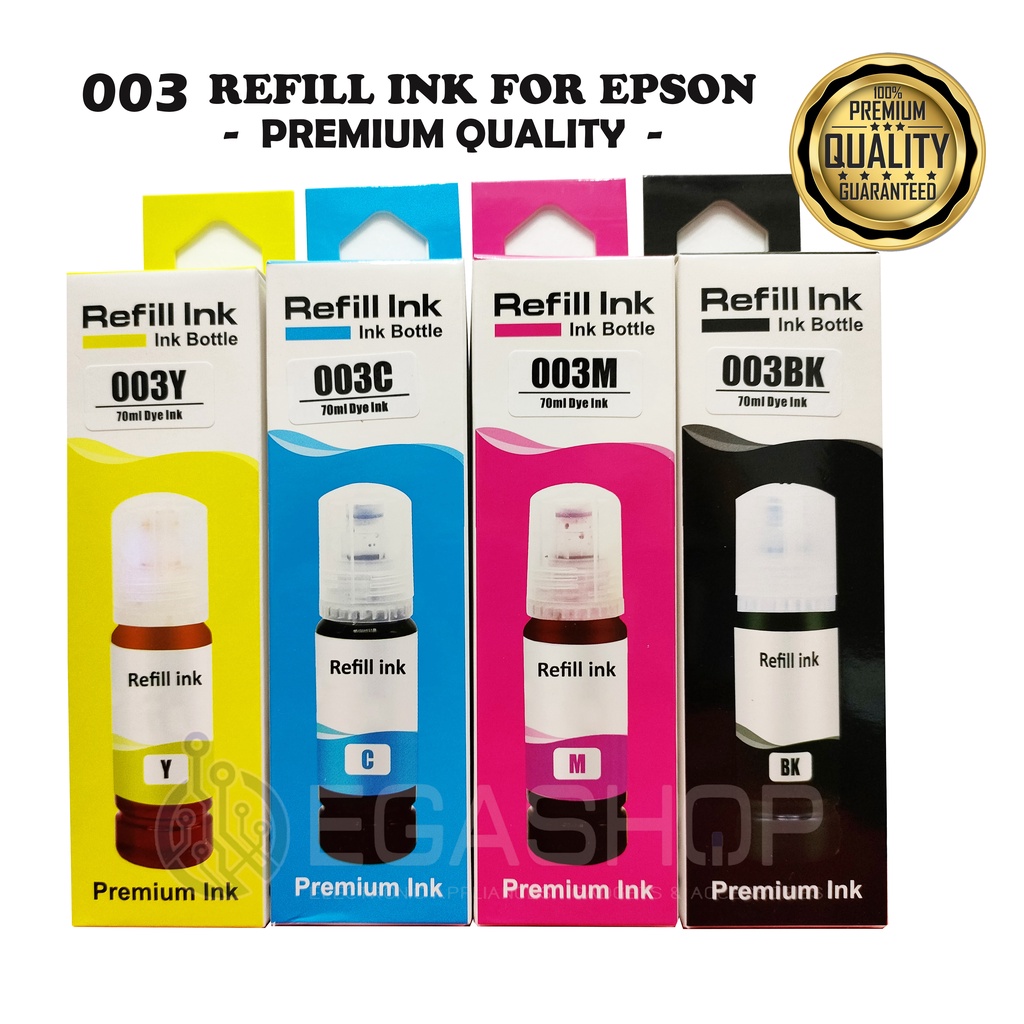 Refill Ink 003 For Epson L3110 L3210 L1110 L1210 L1250 L3116 L3216 L3150 L3250 L3156 L5190 4404