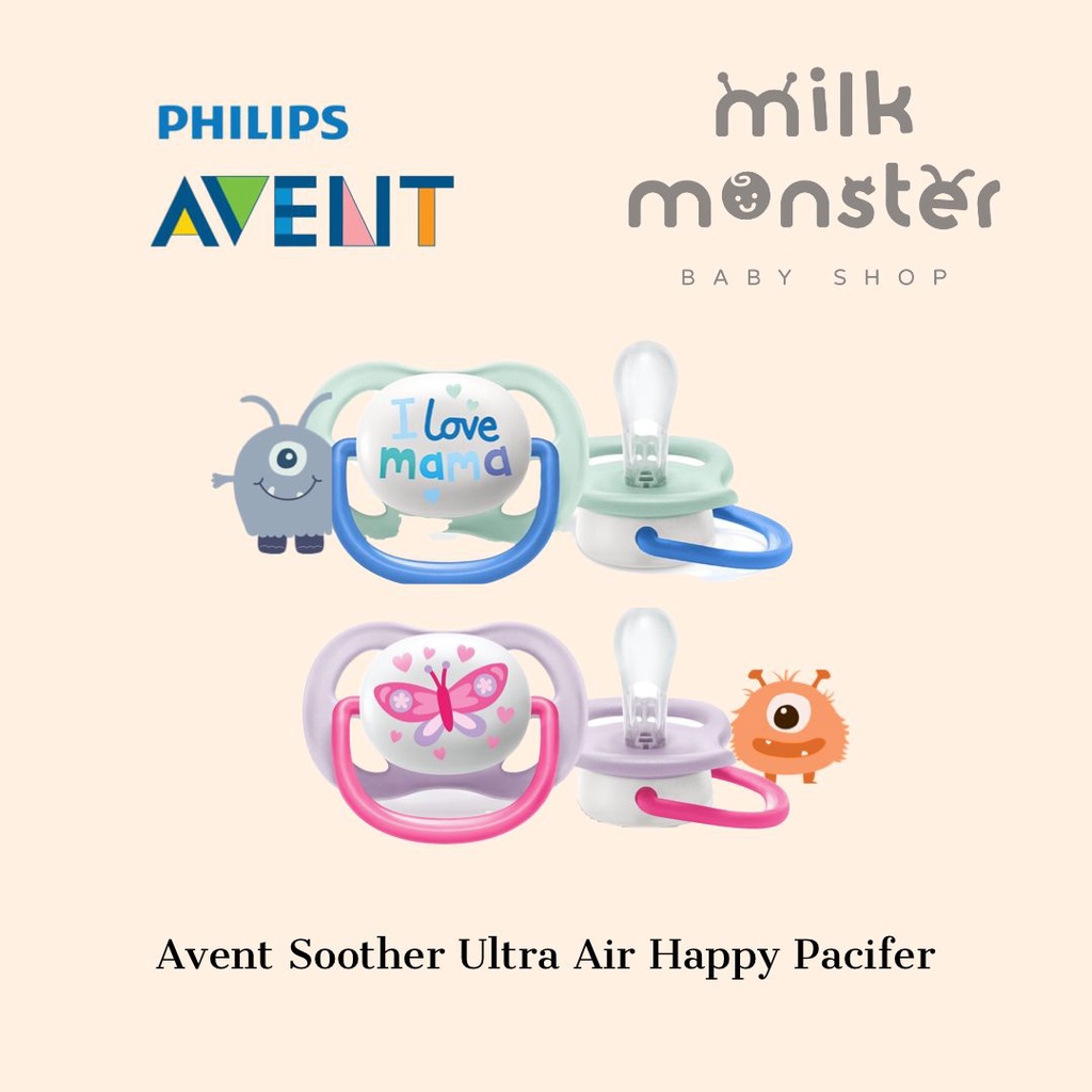 Philips Avent Soother Ultra Air Happy Pacifier / Baby Pacifier | Shopee ...