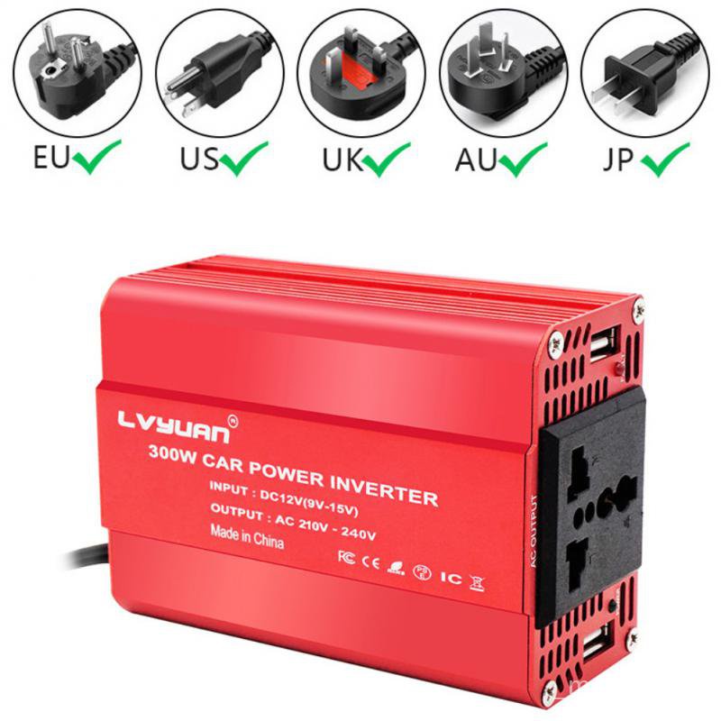 jds200/300W Car Power Inverter 12V To 220V Car Inverter Dual USB ...