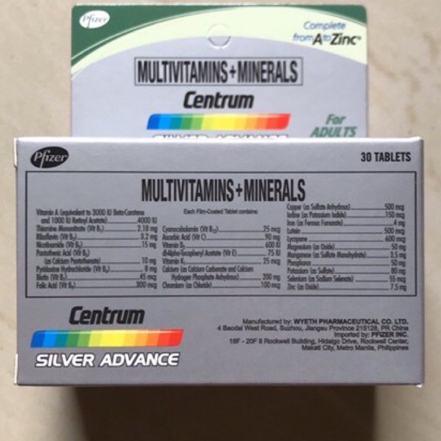 Centrum Silver Advance Multivitamins plus Minerals Adult 50+ Complete