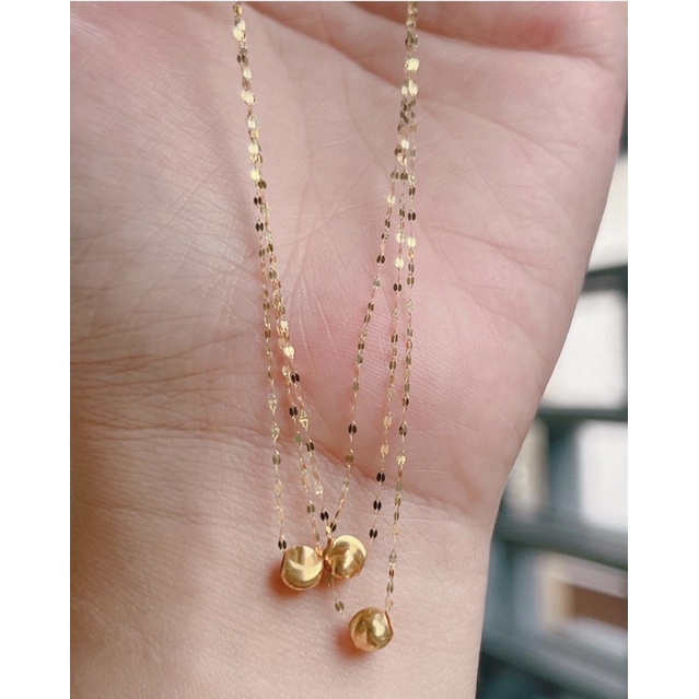 COD PAWNABLE 18k Saudi Gold Dancing Mirror Chain Necklace with 18K Cat ...