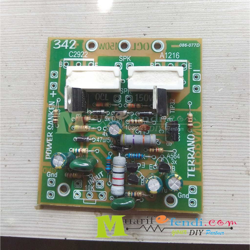 Ocl MONO 150Watt TERRANO FINAL SANKEN 342M Power Amplifier DRIVER KIT
