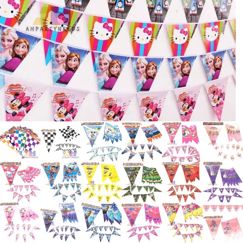 Cartoon Banderitas Paper Flag Birthday Party Pennant Banner Baby Shower ...