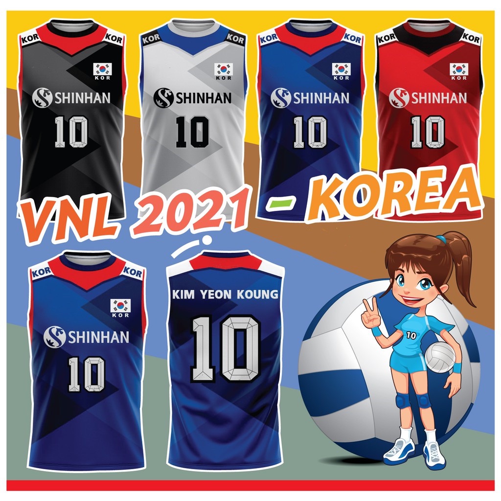 2021 South Korean Volleyball Jersey KIM YEON KOUNG Casual Oversized
