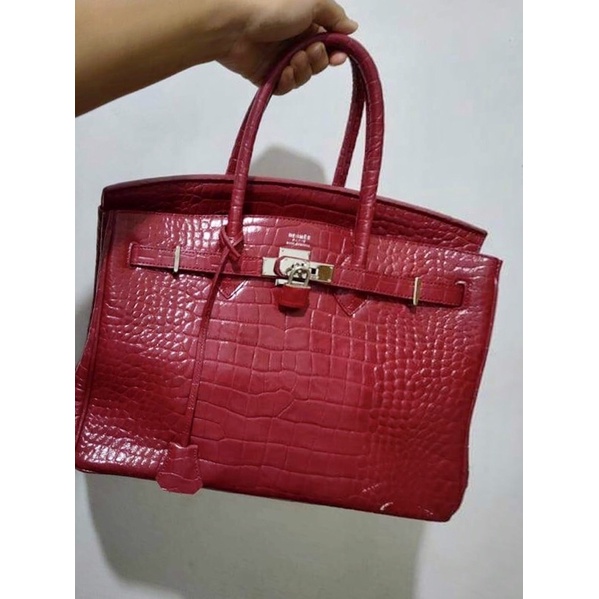 Preloved Birkin Red bag (Korea) Shopee Philippines