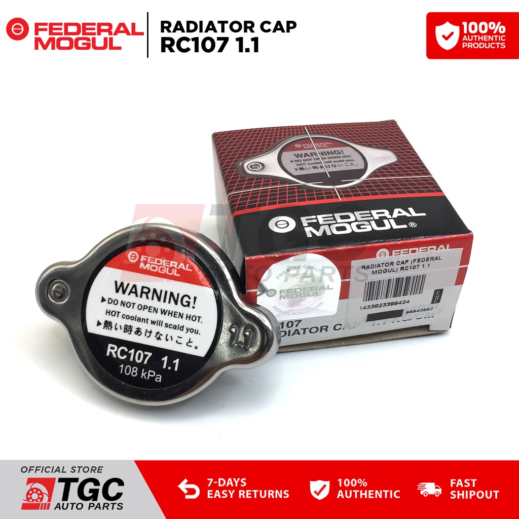 Federal Mogul Radiator Cap RC107 1.1 Honda Civic, City , Accord, Isuzu ...