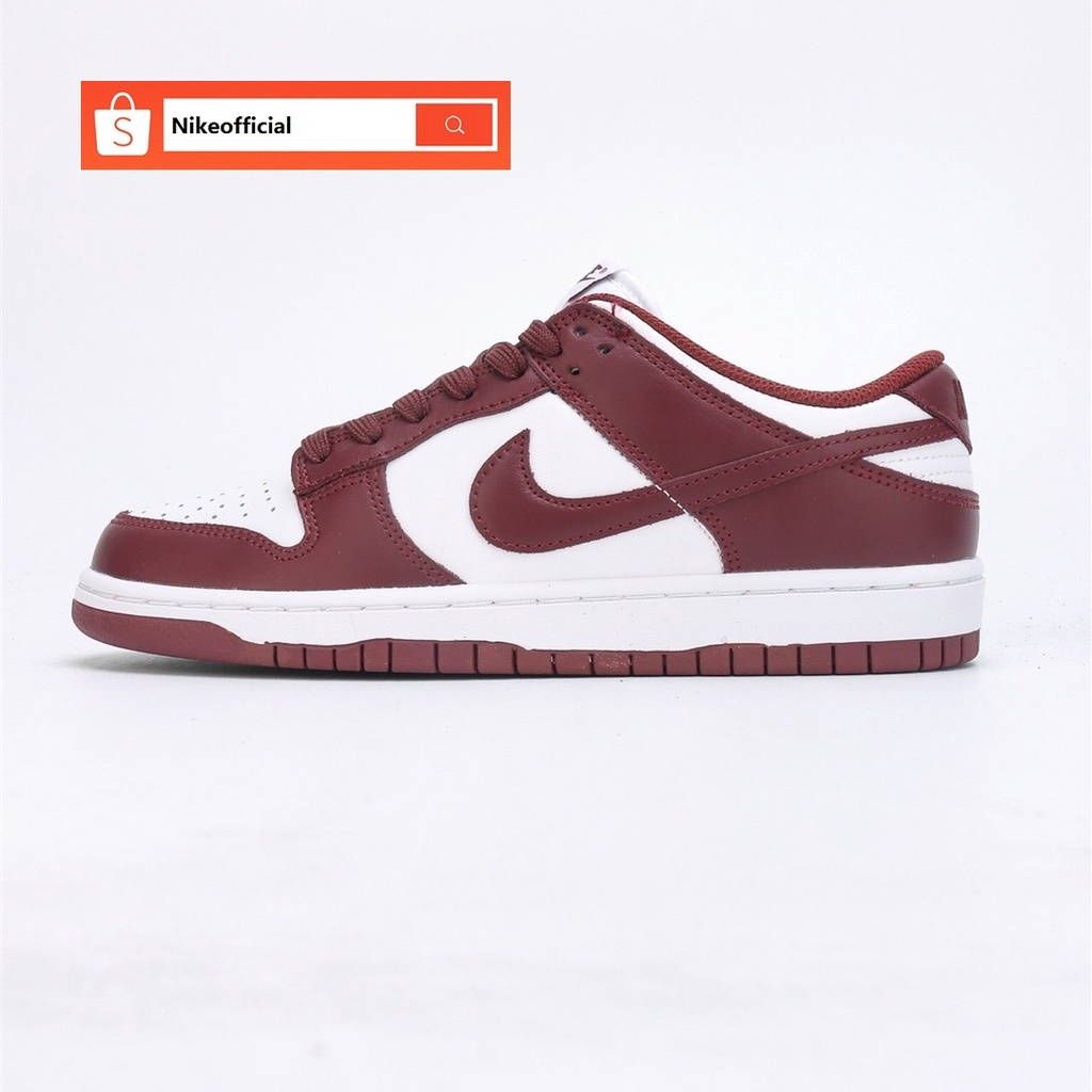 100% Original Nike SB Dunk Low Pro White Maroon Casual Sneaker