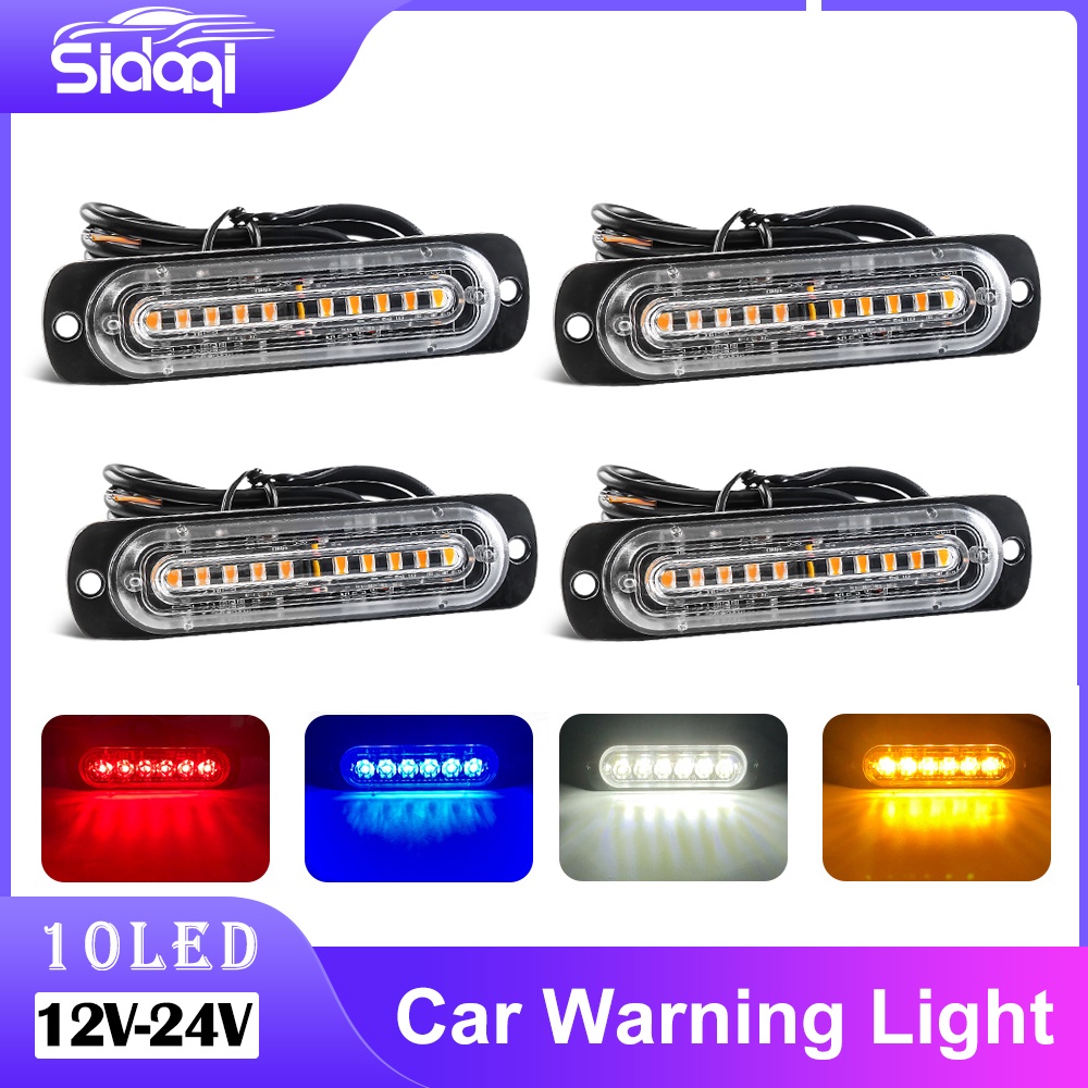 1 Piece Ultra Thin 10 Chips Car LED Strobe Light Emergency Light ...