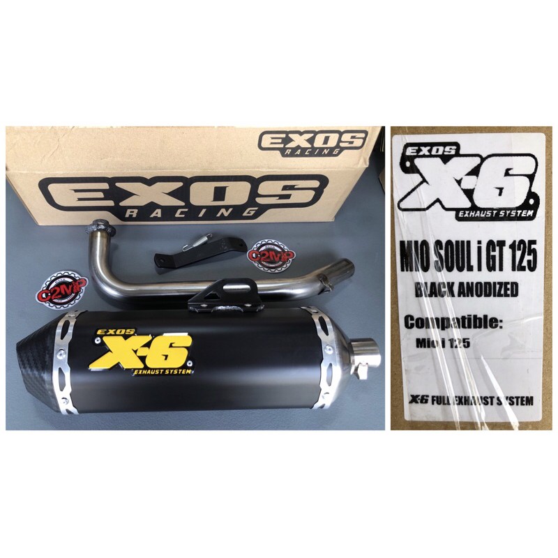 Exos X6 Pipe Full Silent Type Nmax V1 Aerox V1 Mio Click Beat Sporty Shopee Philippines 1531