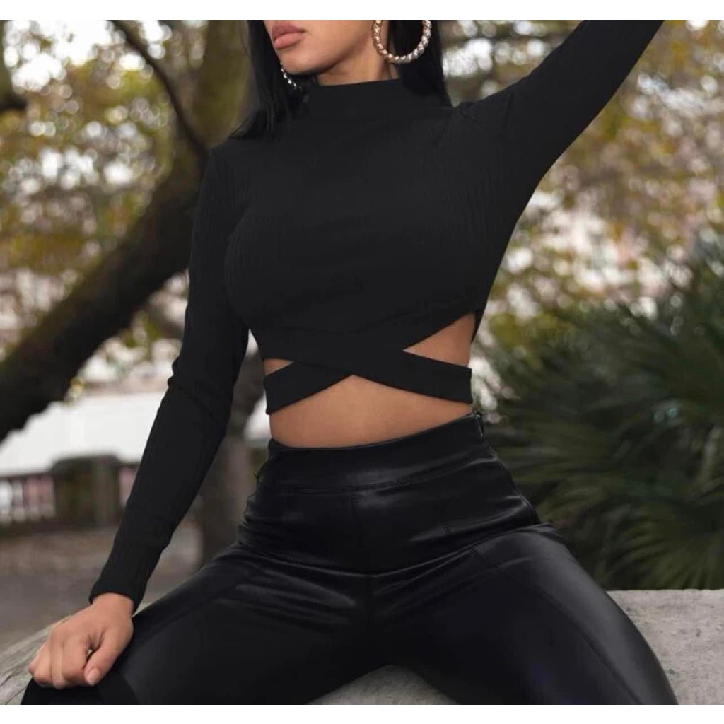 Shop crop top long sleeves women for Sale on Shopee Philippines