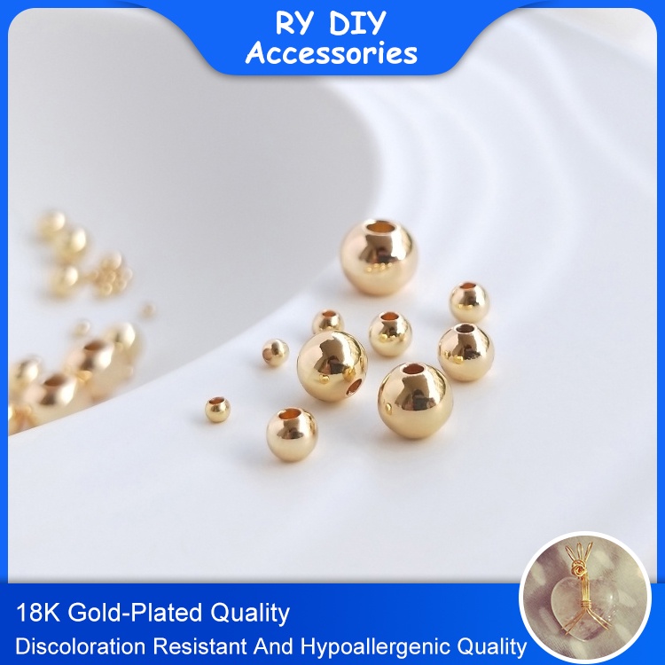 Various Specifications 18K Gold Plated Positioning Beads For Making ...