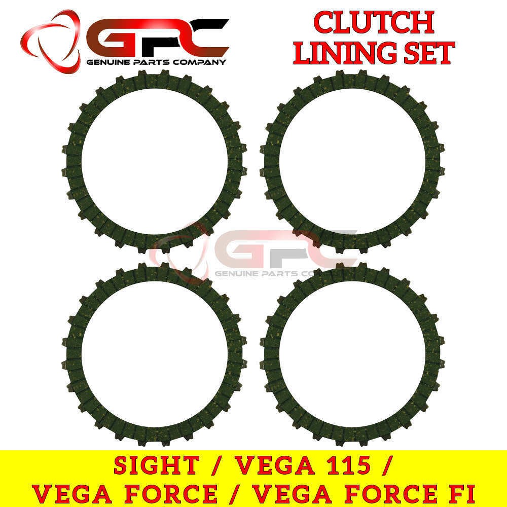 GPC Clutch Lining Set for Vega115,Vega Force, Vega Force Fi, Sight (4