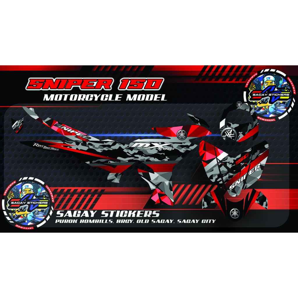 Yamaha Sniper 150 Motorcycle Sticker Decals | Shopee Philippines