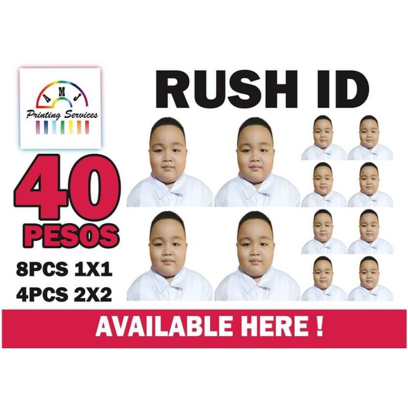 Rush ID PICTURE 2X2, 1X1 AND PASSPORT SIZE | Shopee Philippines