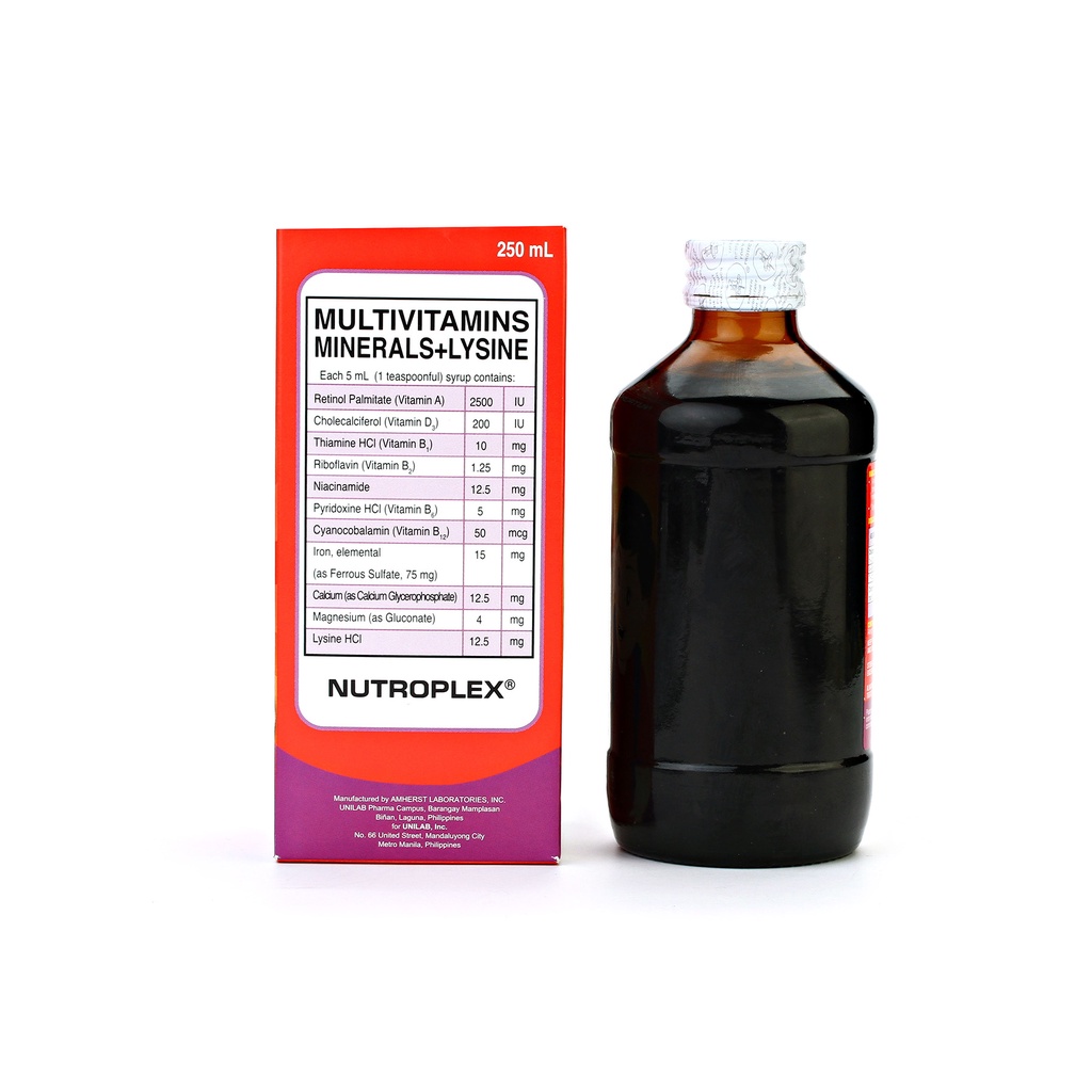 NUTROPLEX With Iron & Lysine Syrup 250ml | Shopee Philippines