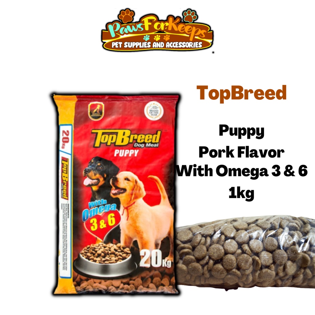 Top Breed Puppy Fortified with Omega 3 and 6 1 Kilo Repacked Shopee