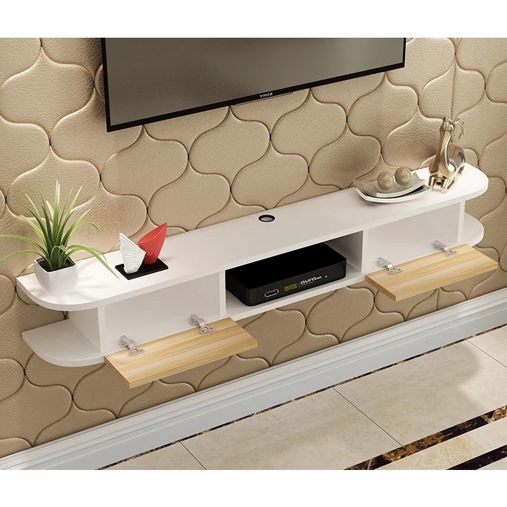 (stock)Simple wall-mounted TV cabinet Wall-mounted TV cabinet Set-top ...