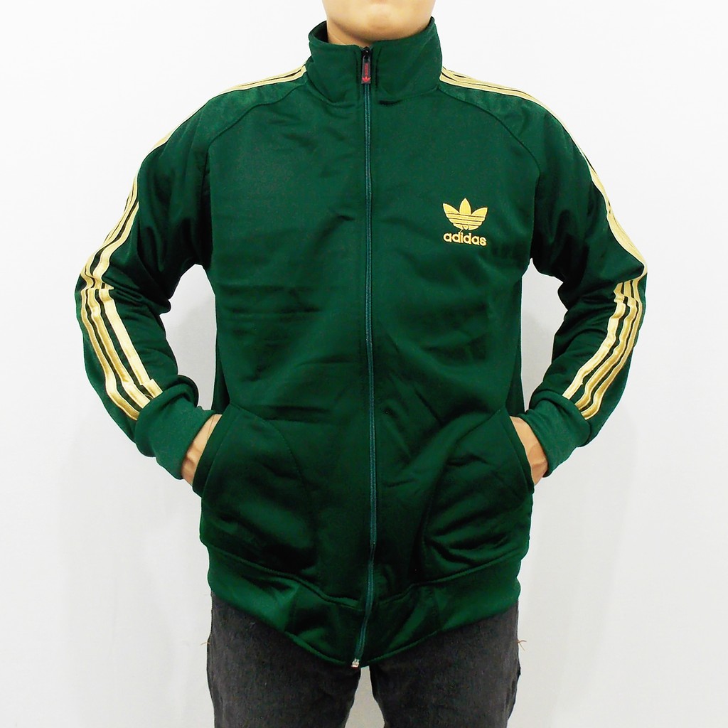 Adidas jacket 2025 green and gold