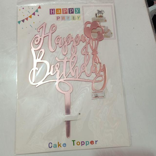 Happy birthday cake topper acrylic | Shopee Philippines