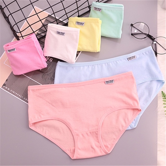 Women's 6pcs Seamless Underwear cotton panty lingerie/candy color panty ...