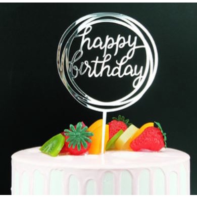 1pc Acrylic Cake Topper Birthday Cake Topper Happy Party Needs Cupcake ...