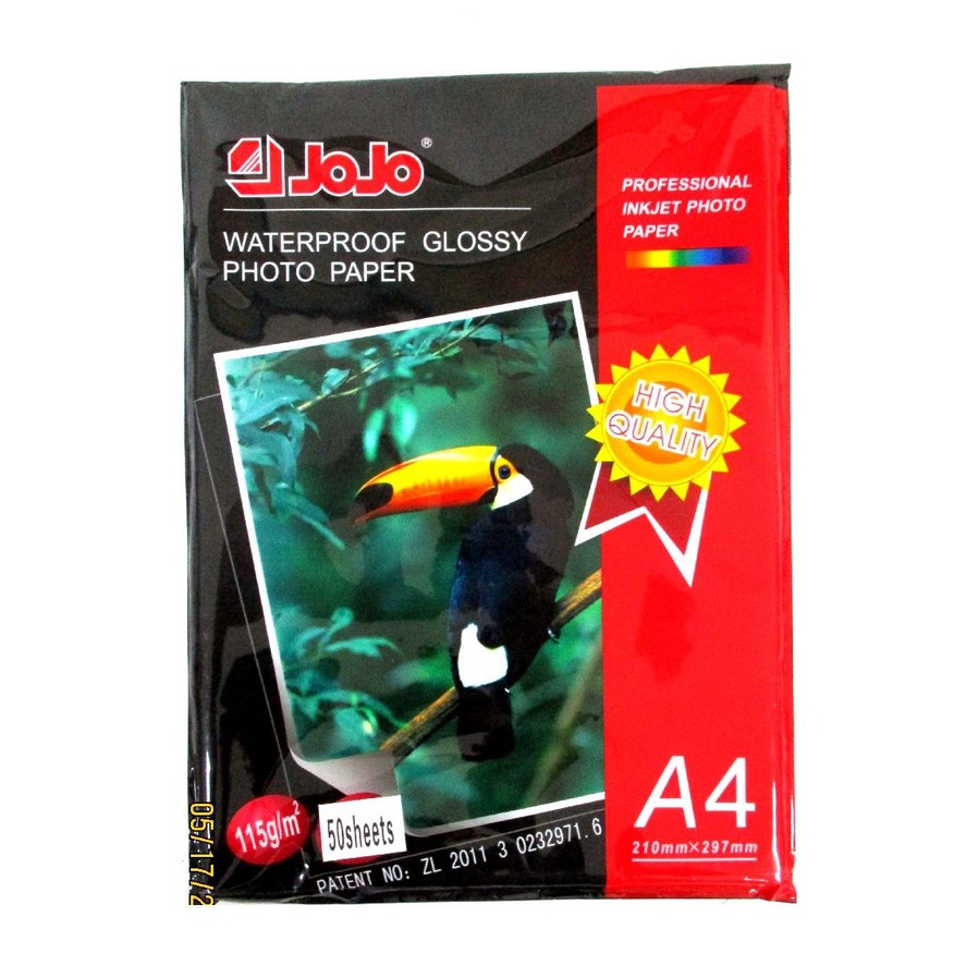 50 Sheets Jojo Photo Paper 115gsm waterproof Glossy photo paper size A4 Shopee Philippines