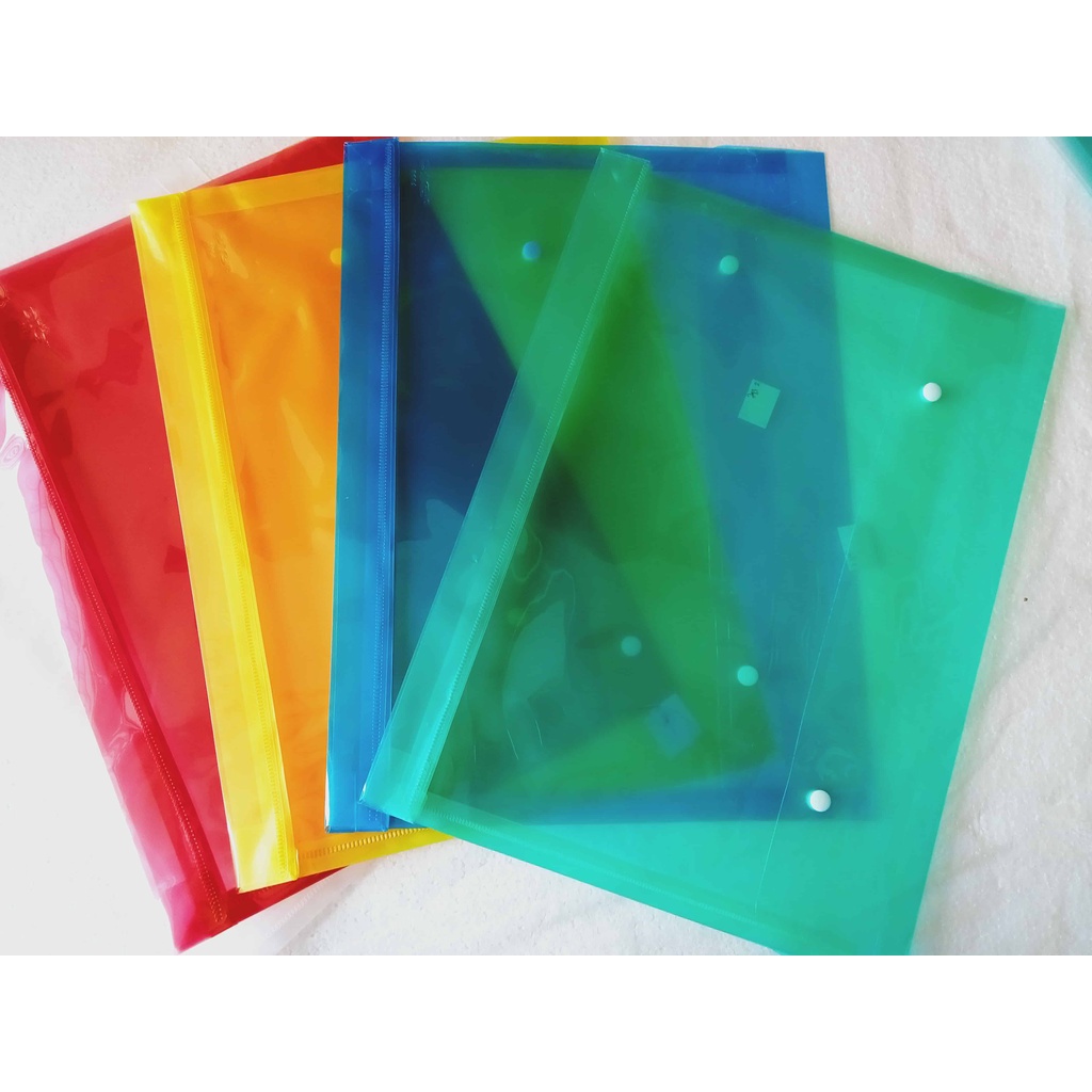 Plastic Button Folder 2 Folder Transparent Button Big 8114 Colorful ...