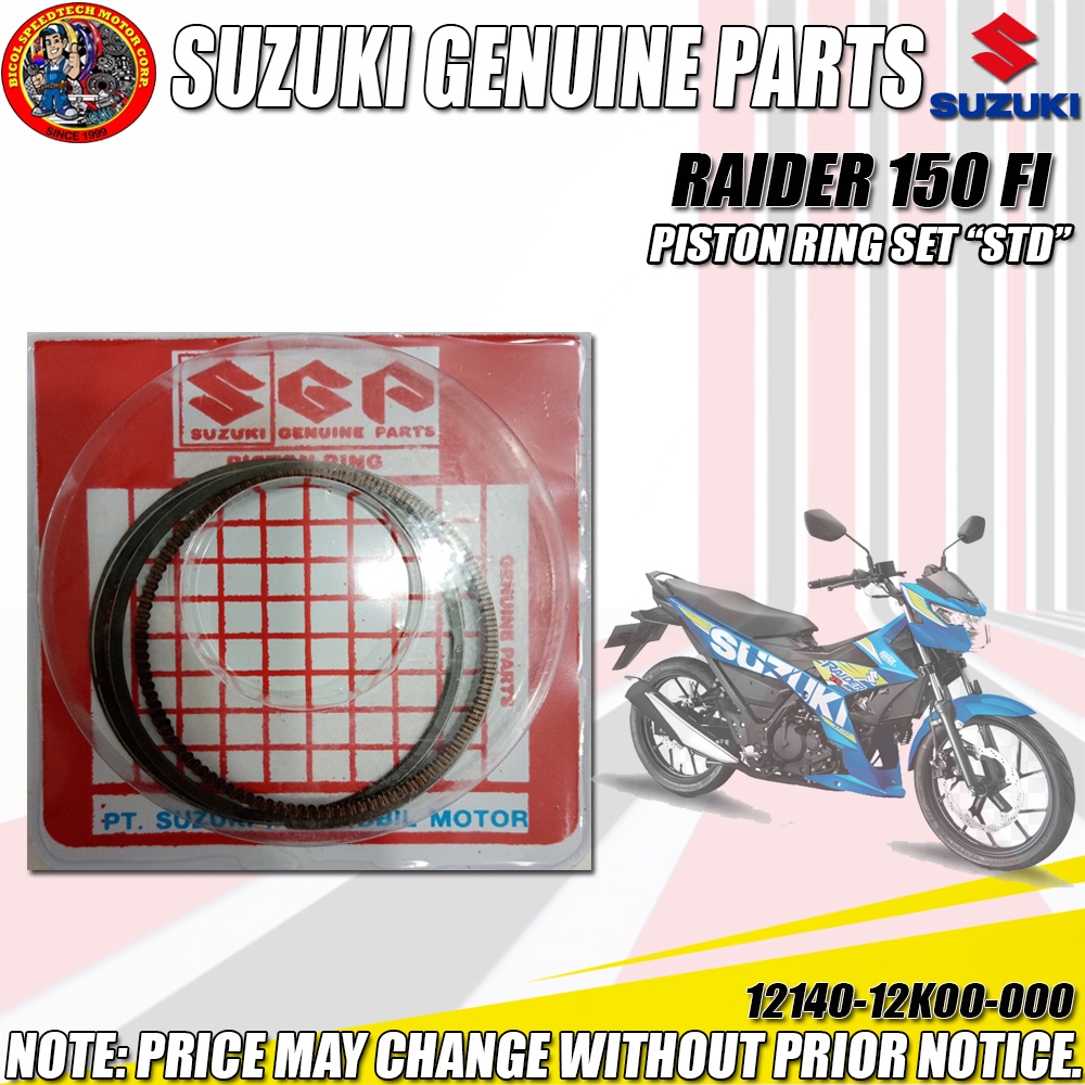 RAIDER R 150 FI GSXR150 GSXS150 PISTON RING SET "STD" (SGP) (GENUINE