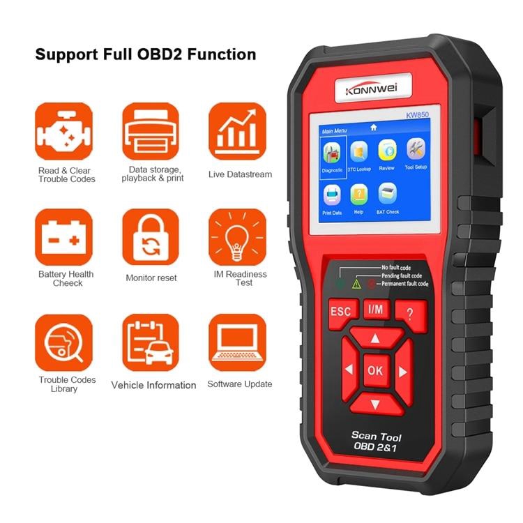 OBD2 ODB2 Scanner Auto Diagnostic Scanner Full Function Car Diagnosis ...