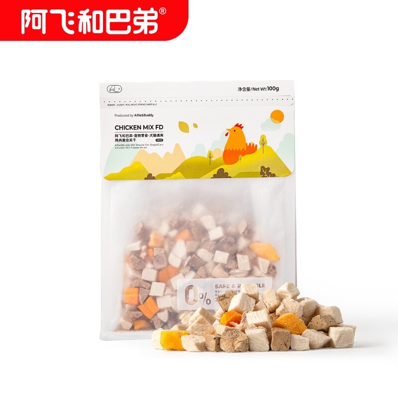 Alfy and ba di FreezeDried mao ling shi Chicken Mixed Freeze