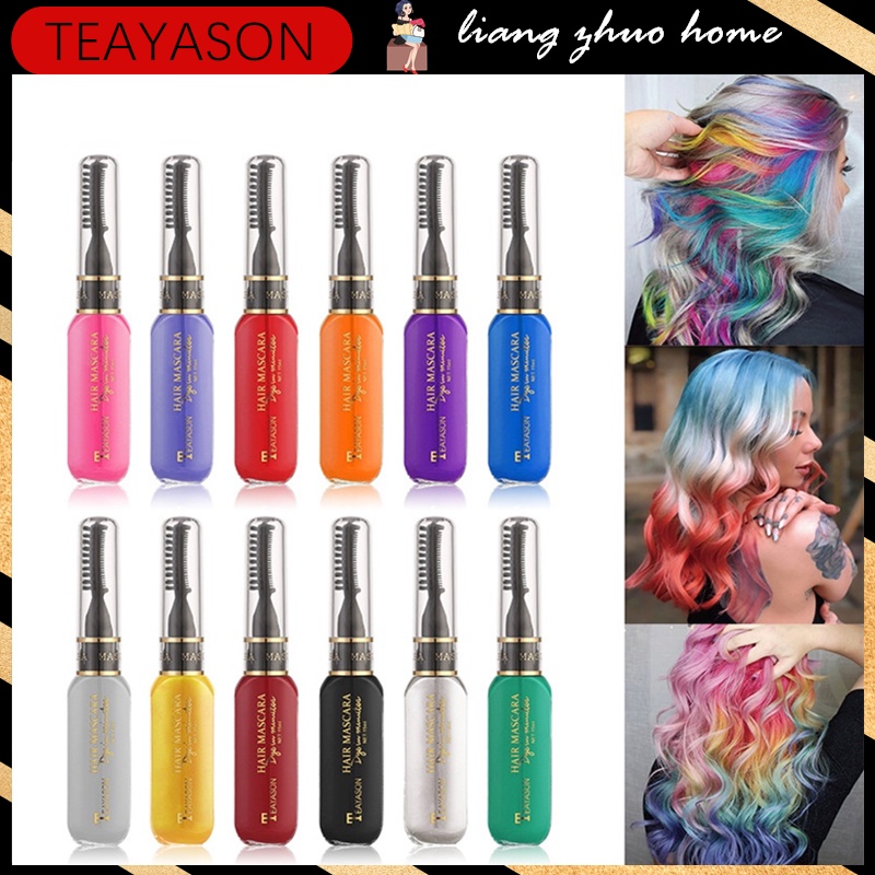13 Colors Mini Disposable Personal Use Hair Chalk Color Comb Dye Kits ...