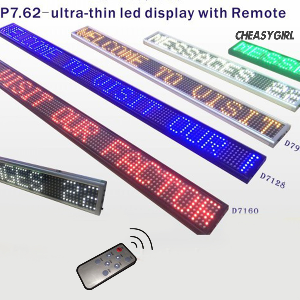 [Support COD] DC 12V LED Remote Control Car Sign Programmable Scrolling ...