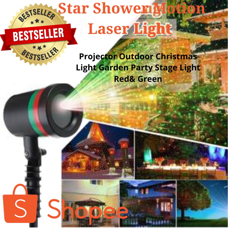 Star Shower Motion Laser Light Projector Outdoor Christmas Light Garden