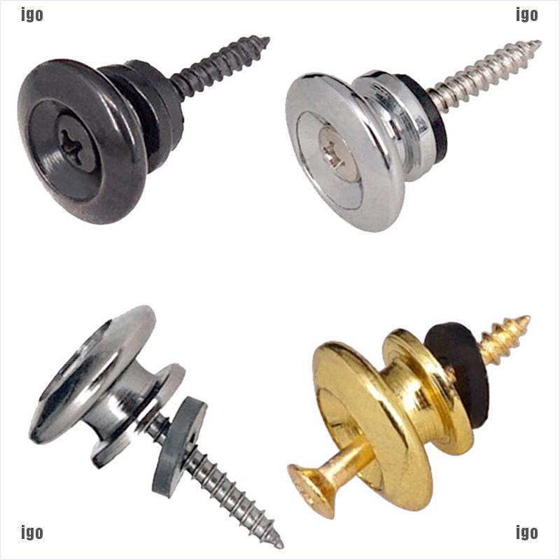 IGO 2Pcs/Pair Guitar Strap Locks Chrome Belt Lock Button Buckle Guitar ...