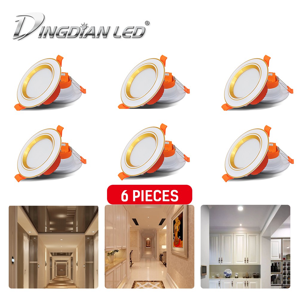 DingDian LED 6 Packs LED Downlight 220V 5W Pin Light Thin Recessed ...