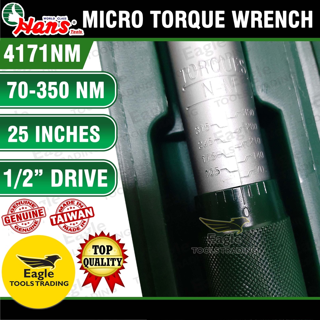 Hans Micro Torque Wrench 4171NM 70-350NM 25 inches 1/2
