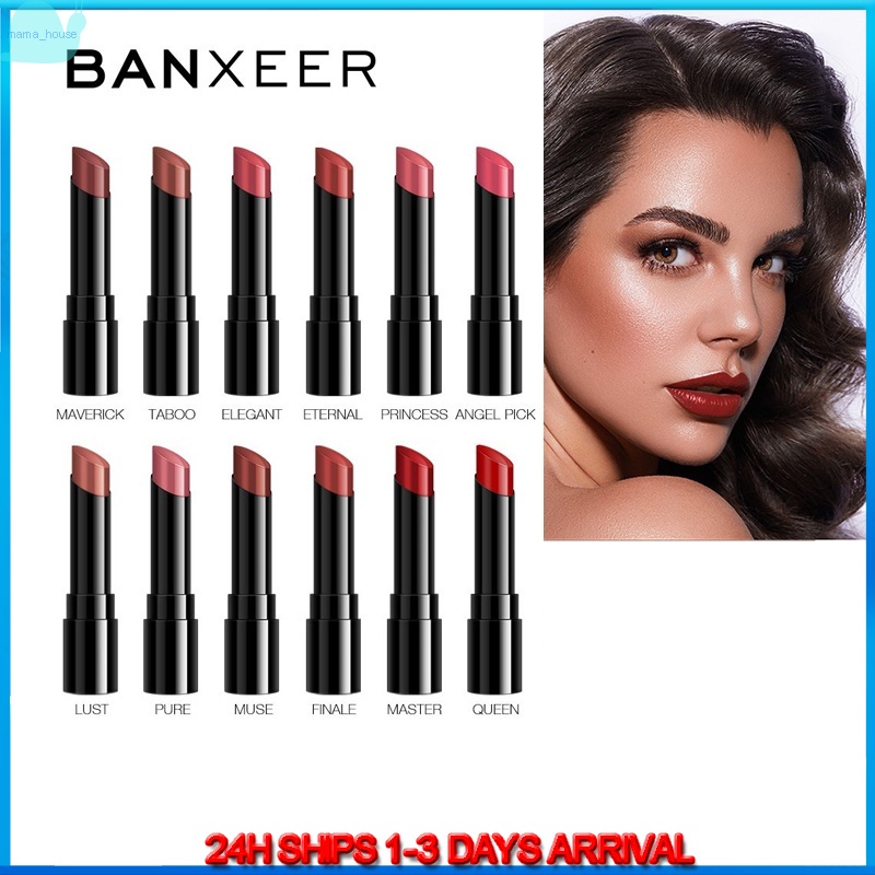 BANXEER Lip Tint Moisturizing Long Lasting 12 Colors Lipstick Makeup ...