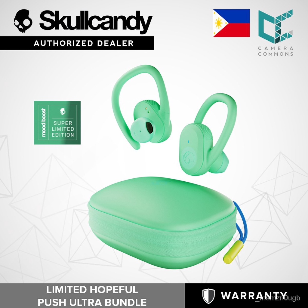 Skullcandy Limited Hopeful Mint Bundle Push Ultra True Wireless Earbuds with Print In Ear Earbuds He