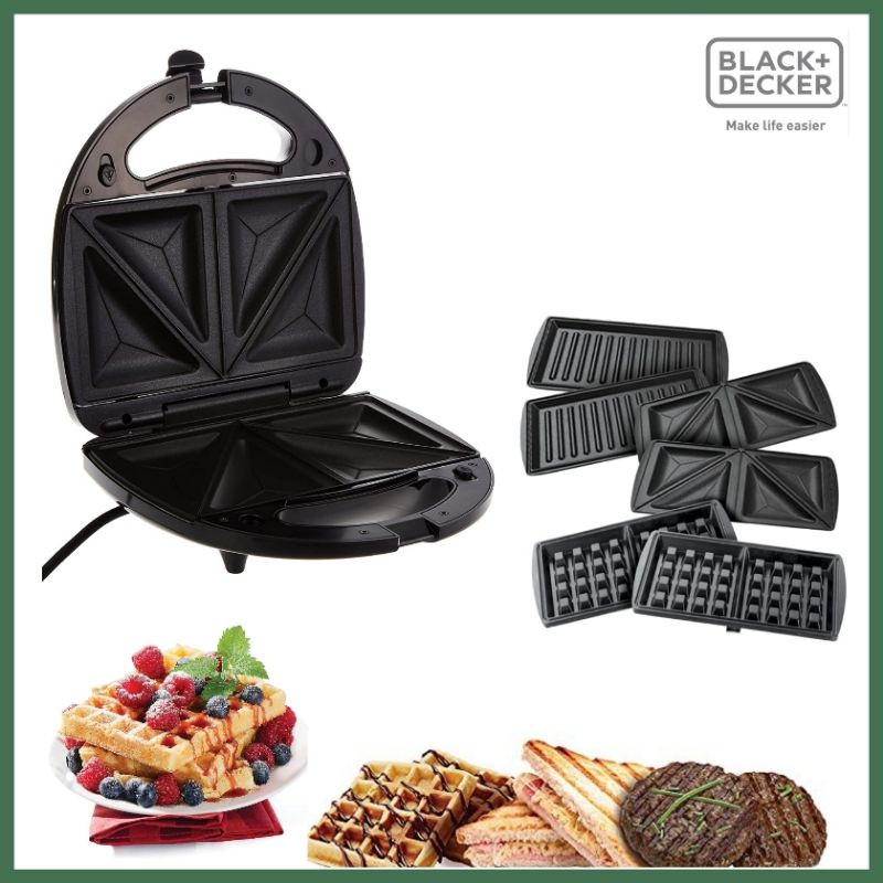 Black + Decker Sandwich Maker 3 in 1 Shopee Philippines