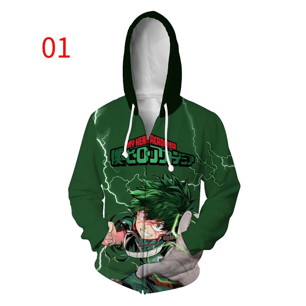 My Hero Academia 3D Printed Hoodie – Deku Bakugou Katsuki Sweater – Unisex Sizes XXS-XXXXL