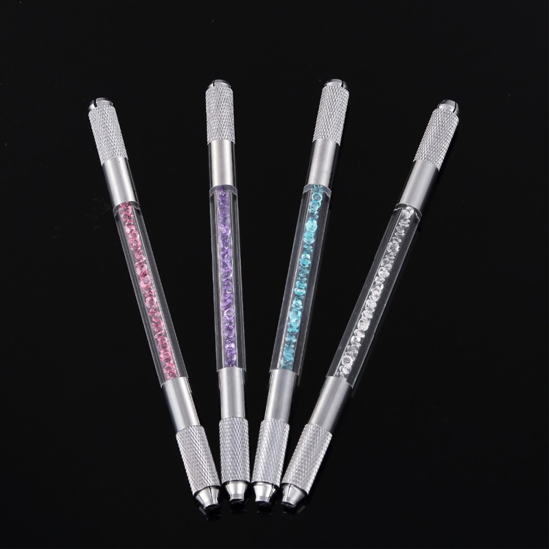 Functional Aluminium Semi Permanent Makeup Eyebrow Pen Double Heads ...