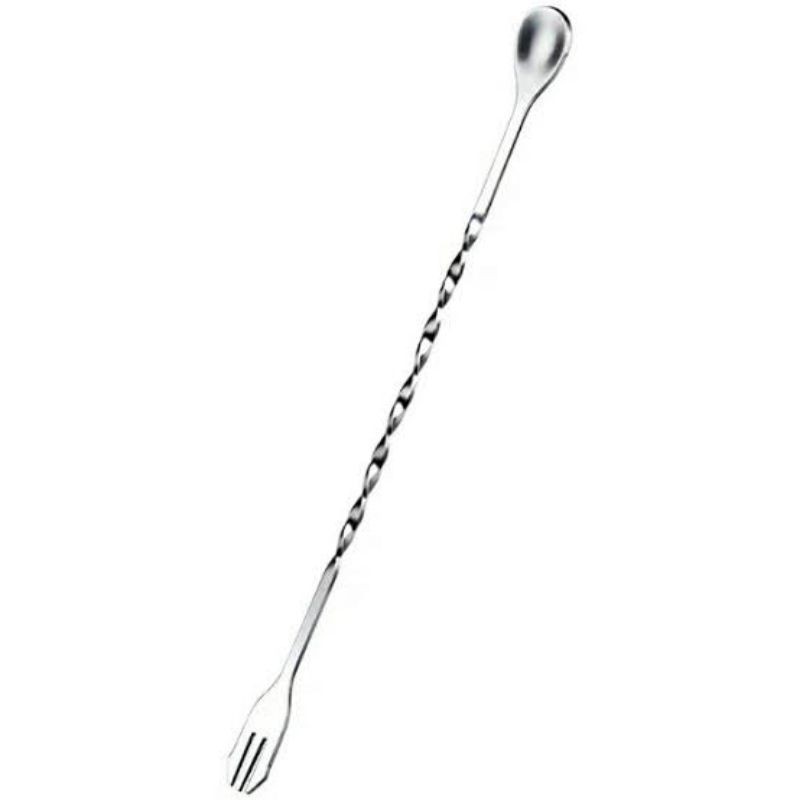 StainlessLUX 77503 Brilliant Stainless Steel Long Spoons / Stirrer Set (2  Pieces / Set)