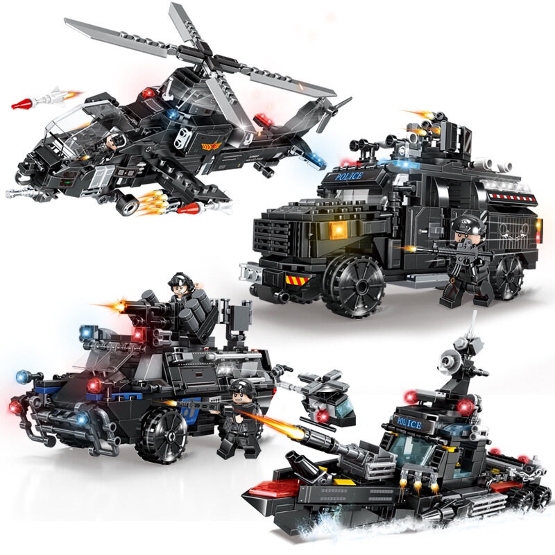Military War Special Forces Compatible Building Blocks Boy SWAT ...