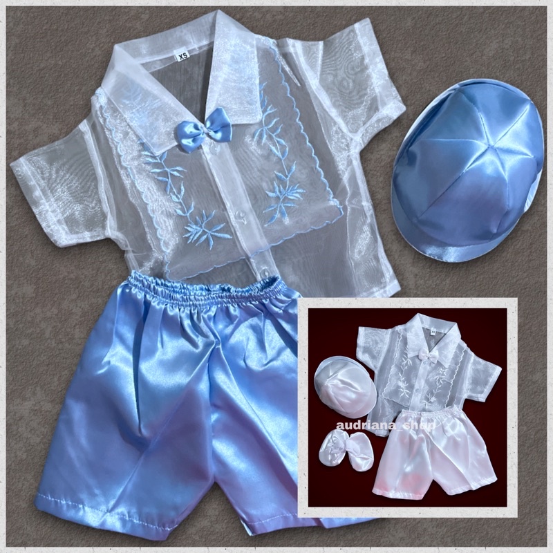 Baptismal Barong Set Newborn Baptismal Clothes christening clothes