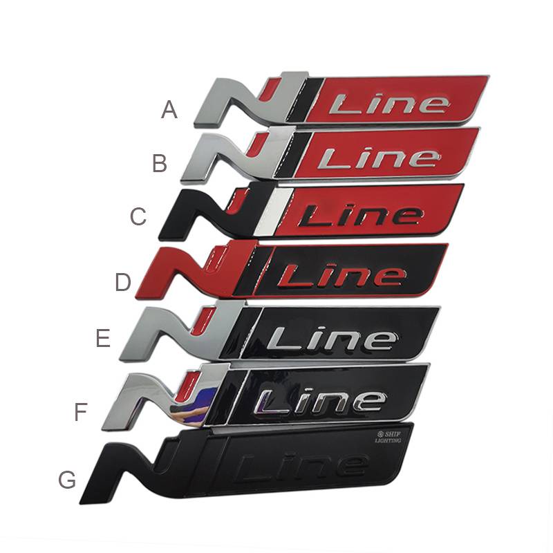 1 x Metal NLINE N Line Logo Auto Car Side Rear Decorative Emblem Badge ...