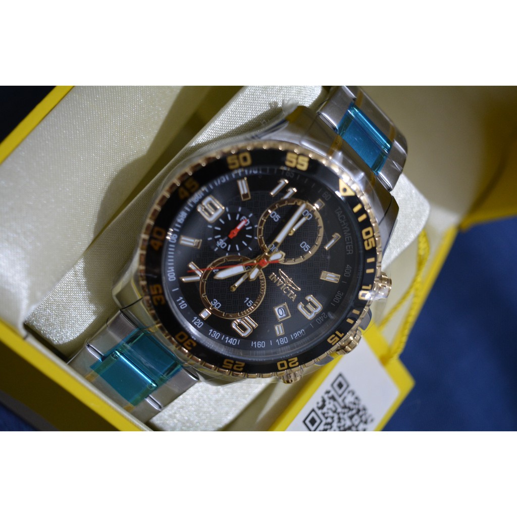 Invicta Men s 14876 Specialty Chronograph 18k Gold Ion Plated and Stainless Steel Watch Shopee Philippines