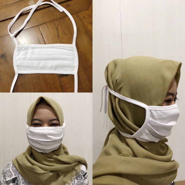 White Fabric Mask 1 Apply / 1 Layer | Shopee Philippines