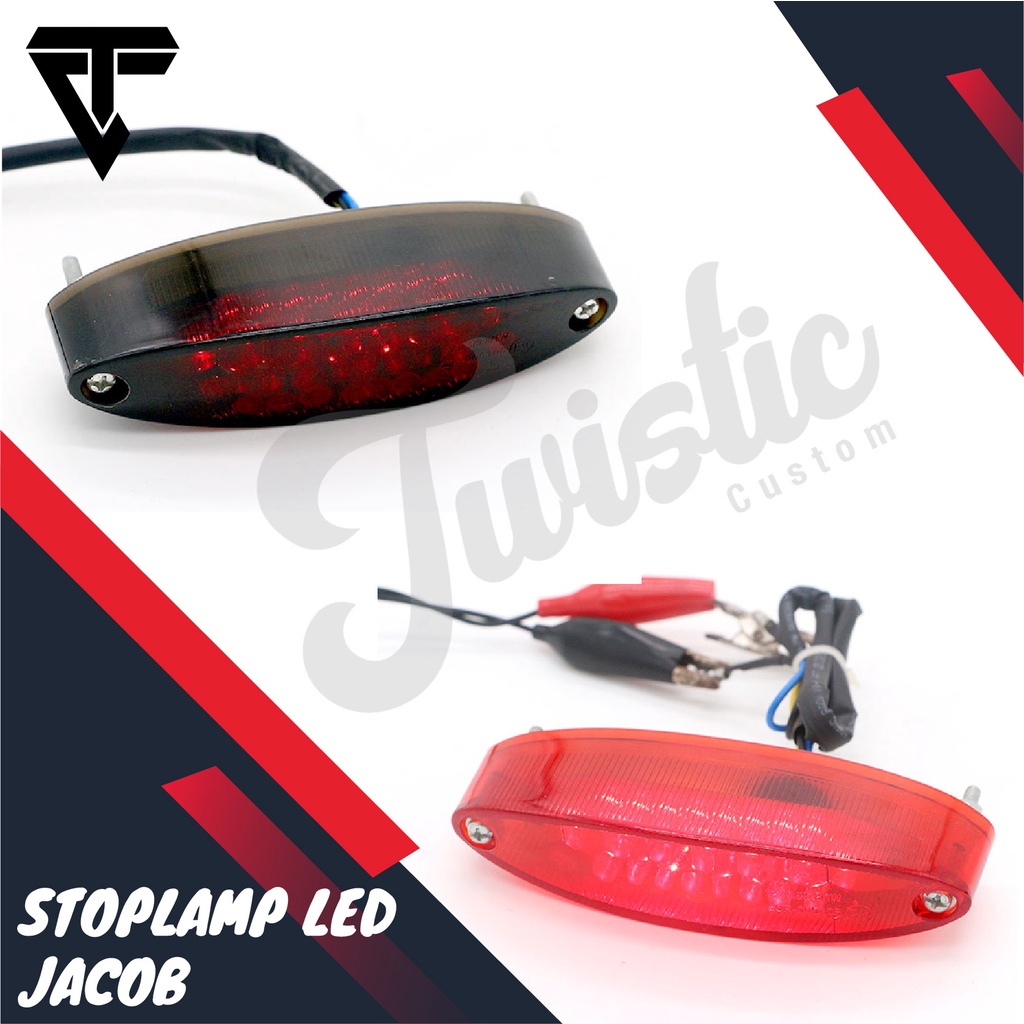 Stoplamp Universal Custom Motorcycle Jacob LED Rear Brake Light ...