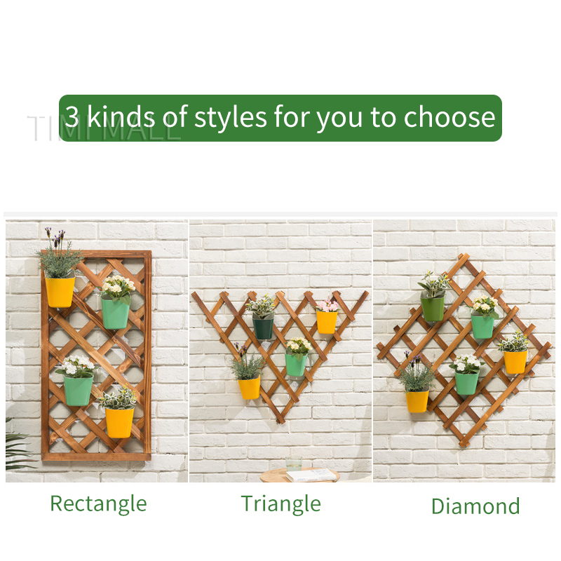 Wooden WallMounted Flower Stand Wall Planter Hanging Planter For