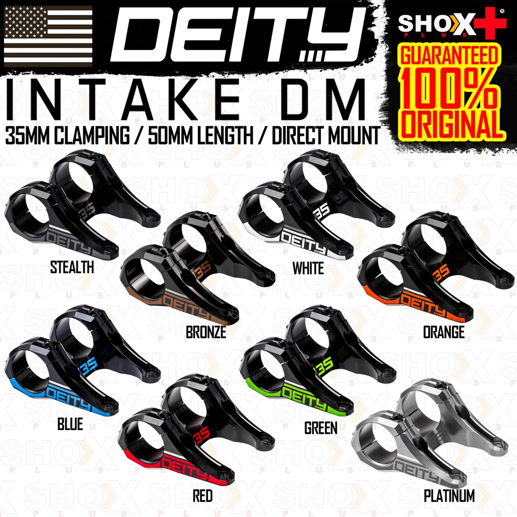 Deity Intake Direct Mount Stem 35mm / 31.8mm Clamping 50mm Length MTB